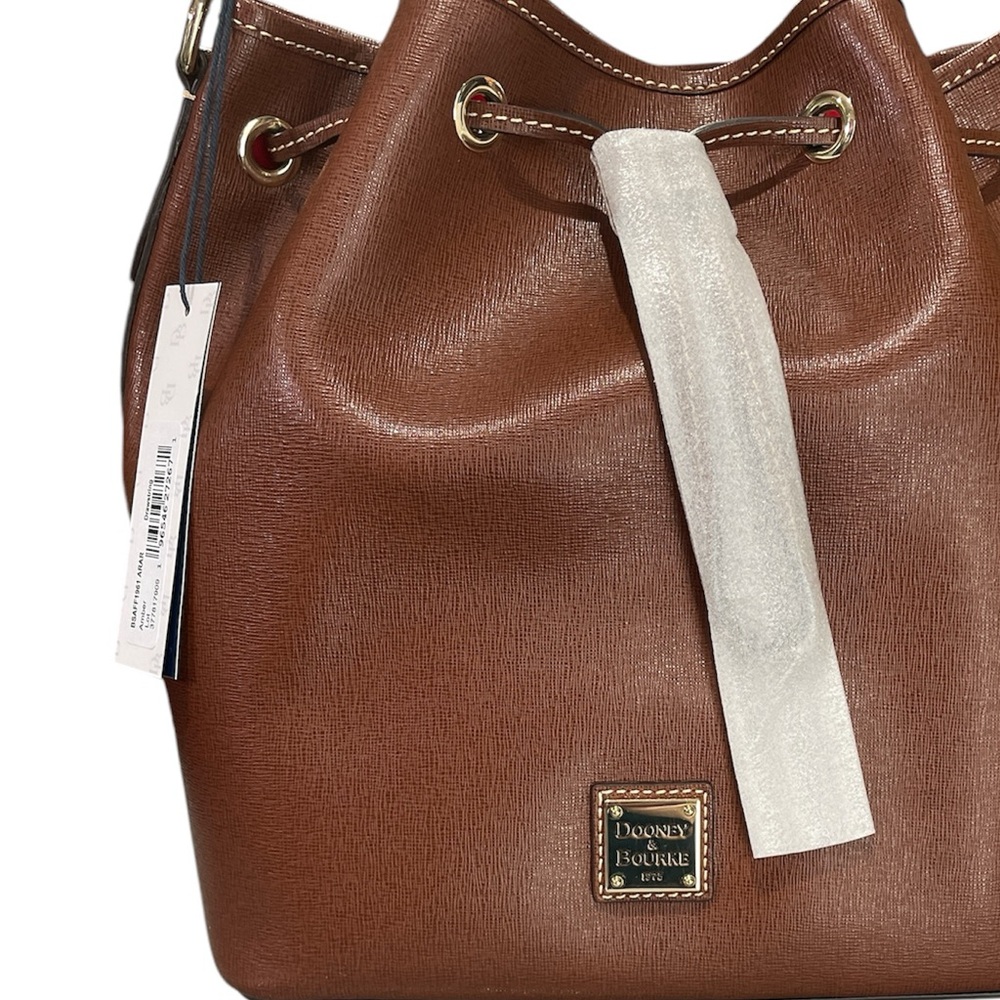 Dooney & Bourke Saffiano Leather Drawstring Bucket Bag   0131 - Picture 4 of 12